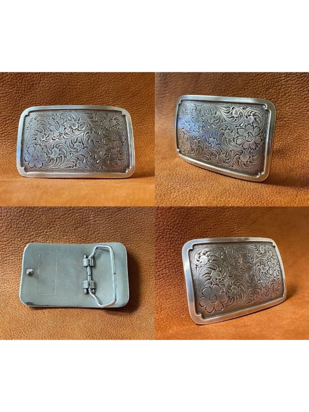 Unisex 1-Antique Silver Floral Dog Bird Star Replacement Belt Buckle Multi-Style - Picture 4 of 6